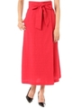 【AZUL BY MOUSSY】ウエストリボンロングスカート/RED
