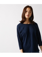 【AZUL BY MOUSSY】オーガニックコットン2WAYドルマン7分袖プルオーバー/NVY