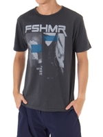 【AZUL BY MOUSSY】カラーアクセントPHOTOクルーネックTEE/BLK