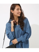 【AZUL BY MOUSSY】シャンブレーデニムシャツ/BLU