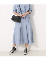 【AZUL BY MOUSSY】タイプライターマキシスカート/L/BLU