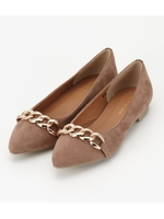 【AZUL BY MOUSSY】チェーンフラットパンプス/BEG