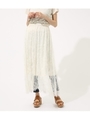 【AZUL BY MOUSSY】チュールレーススカート/WHT
