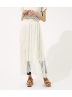 【AZUL BY MOUSSY】チュールレーススカート/WHT