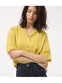 【AZUL BY MOUSSY】ドットオープンカラークロップドシャツ/柄YEL