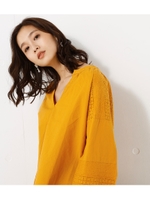 【AZUL BY MOUSSY】レース切り替えブラウス/YEL