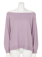 【CHILLE】 後ろリボン2WAYトップス/ラベンダー(023)