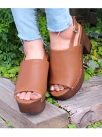 【CHILLE】ビス付サボサンダル/ブラウン(015)