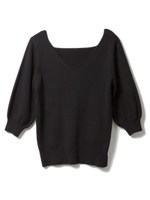 【DRWCYS ARDOISE】前後2way5分袖ニット/ブラック