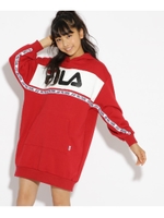 【FILAコラボ】フード付 ワンピース/ワインレッド(063)