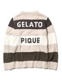 【GELATO PIQUE HOMME】'ベビモコ'4ボーダープルオーバー/BEG