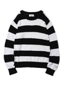 【Joel Robuchon & gelato pique】HOMME’スムーズィー×カシミヤ’ボーダープルオーバー/BLK
