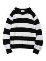 【Joel Robuchon & gelato pique】HOMME’スムーズィー×カシミヤ’ボーダープルオーバー/BLK