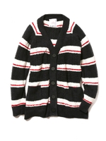 【Joel Robuchon & gelato pique】アランボーダーカーディガン/BLK