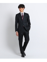 【J∞QUALITY】シャドーストライプシングルスーツ/ブラック(019)