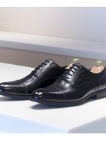 【MADE IN JAPAN】防水設計ストレートチップ/ブラック(019)