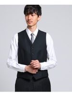 【PNJ】千本格子 ドレスベスト[ メンズ ベスト スリーピース ]/ブラック(019)