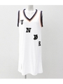 【UNDER ANAP】バスケ風スリット入りワンピース/ホワイト(001)