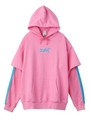 【WEB限定】LAYERED LOOK SWEAT HOODIE EC/ピンク