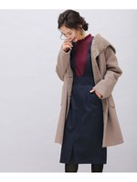 【WEB限定】スライバーボアボンディングコート/グレーベージュ