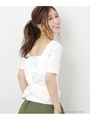【WEB限定】バックツイストトップス/ホワイト