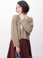 【WEB限定】フリンジニットカーディガン/カーキ