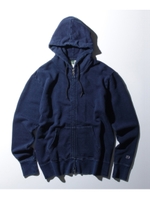 【WEB限定】ユニセックスBCワッペン デニム裏毛パーカー/ブルー系(094)