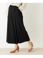 【WEB限定サイズ有り】ワイドタックパンツ/ブラック(019)