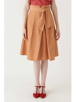 ★TVドラマ着用★◆オーレリーアシンメトリータックスカート/ORANGE(150)