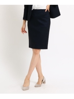 ◆[L]ウール混バックスリットタイトスカート/ネイビー(493)