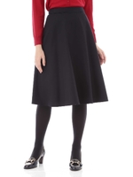 ◆ウール混フレアースカート/ネイビー(120)