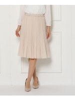 ◆リバーシブル　シフォンスカート/ライトベージュ(051)