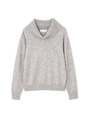 ◆大きいサイズ◆ウールカシミアオフタートルニット◆/グレー(020)