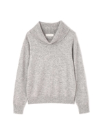 ◆大きいサイズ◆ウールカシミアオフタートルニット◆/グレー(020)