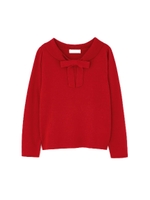 ◆大きいサイズ◆ボウタイニット/レッド(100)