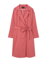 ◆大きいサイズ◆ロングタフタコート/ピンク(090)