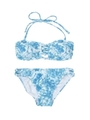 ぼかしパイソンカットアウトバンドゥビキニ/ブルー
