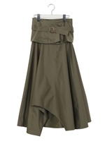 アシメフレア―スカート/KHAKI