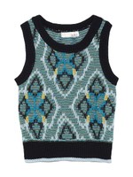 アフリカジャカードニット/NVY