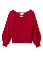 ウールアンゴラカラートップス/レッド