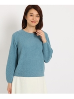 ウールボリュームスリーブニット/オリーブグリーン(026)