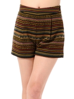 エスニック柄ショートパンツ/GRAY