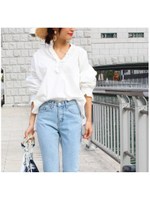 オーバーサイズフリルシャツ/ホワイト