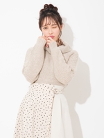 オフショルケーブルニット/モカ