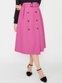 カラートレンチ風スカート/ピンク