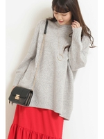 クルーネックフォルムニット/グレー(020)