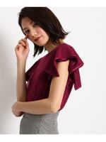 グログランリボンスリーブプルオーバー/ボルドー(064)