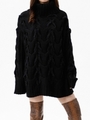 ケーブルルーズKNIT OP/BLK