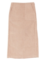 コーデュロイタイトミディアムスカート/ライトベージュ