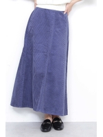 コーデュロイフレアスカート/ブルー(110)